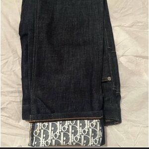 Dior Dark Denim with Signature Logo Cuff